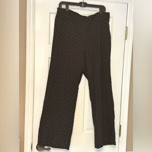 Catherines Black and White Polka Dot Pants
